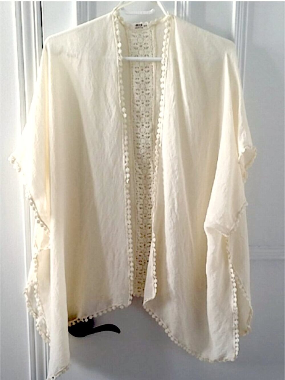 Ardene Ivory Cream Open-Front Light Fabric Tunic O/S